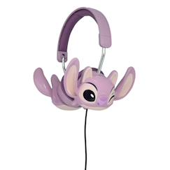 Jouet-Casque stéréo filaire pliable avec limitation de volume d'écoute angel de disney stitch