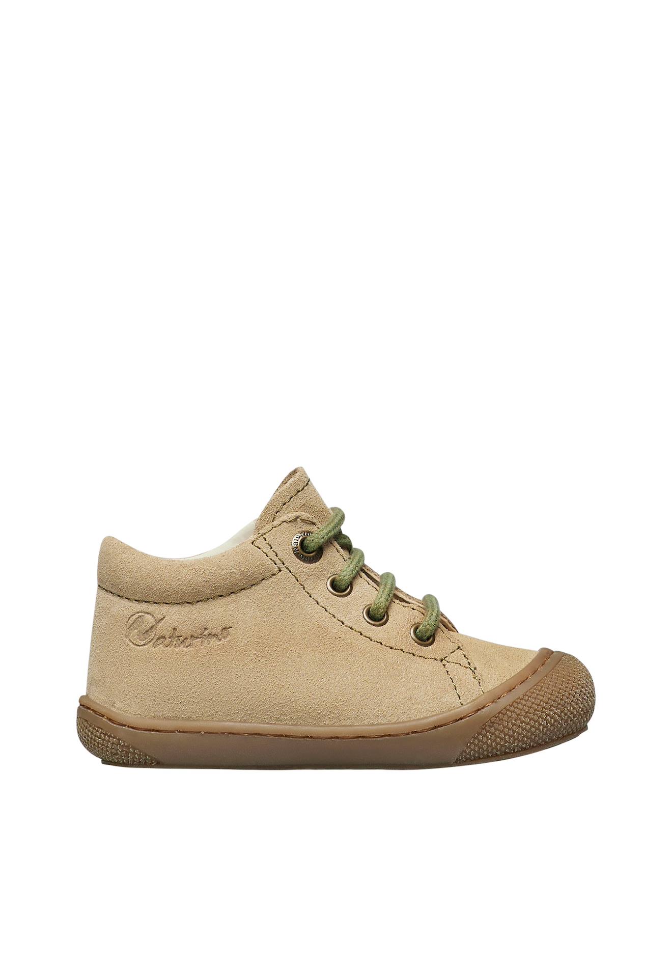 Chaussures Premiers Pas En Suède Cocoon Beige-vert