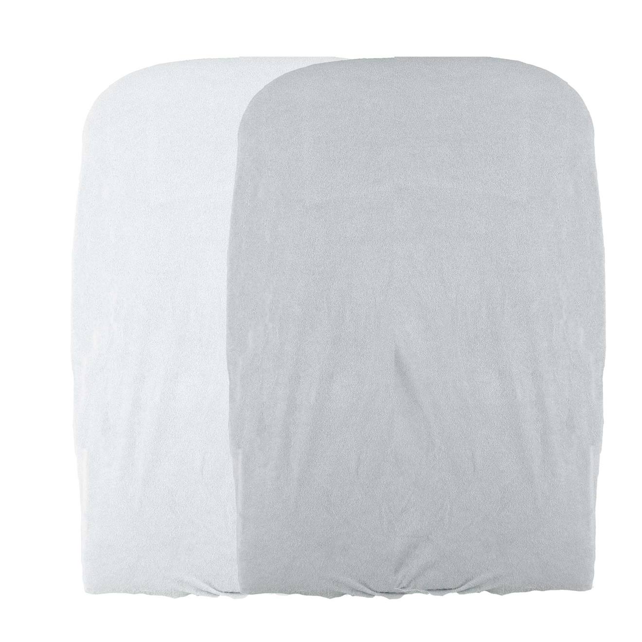Lot De 2 Housses De Matelas À Langer Gris Clair