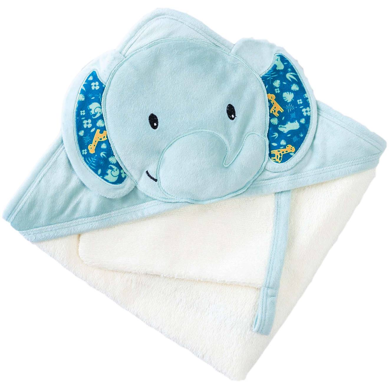 Sortie De Bain Avec Gant Zanimo Bleu