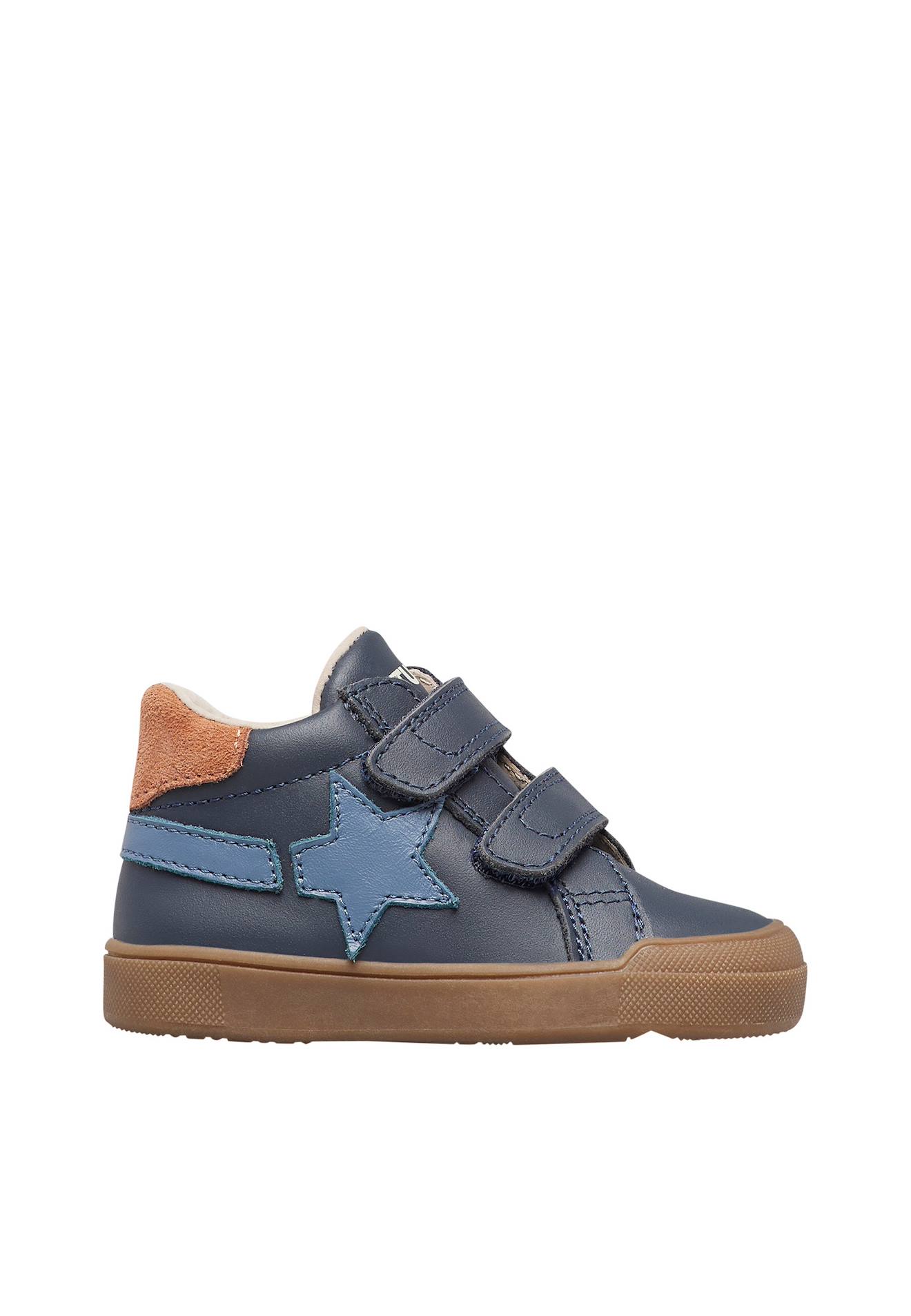 Baskets En Cuir Singery Vl. Marine-céleste