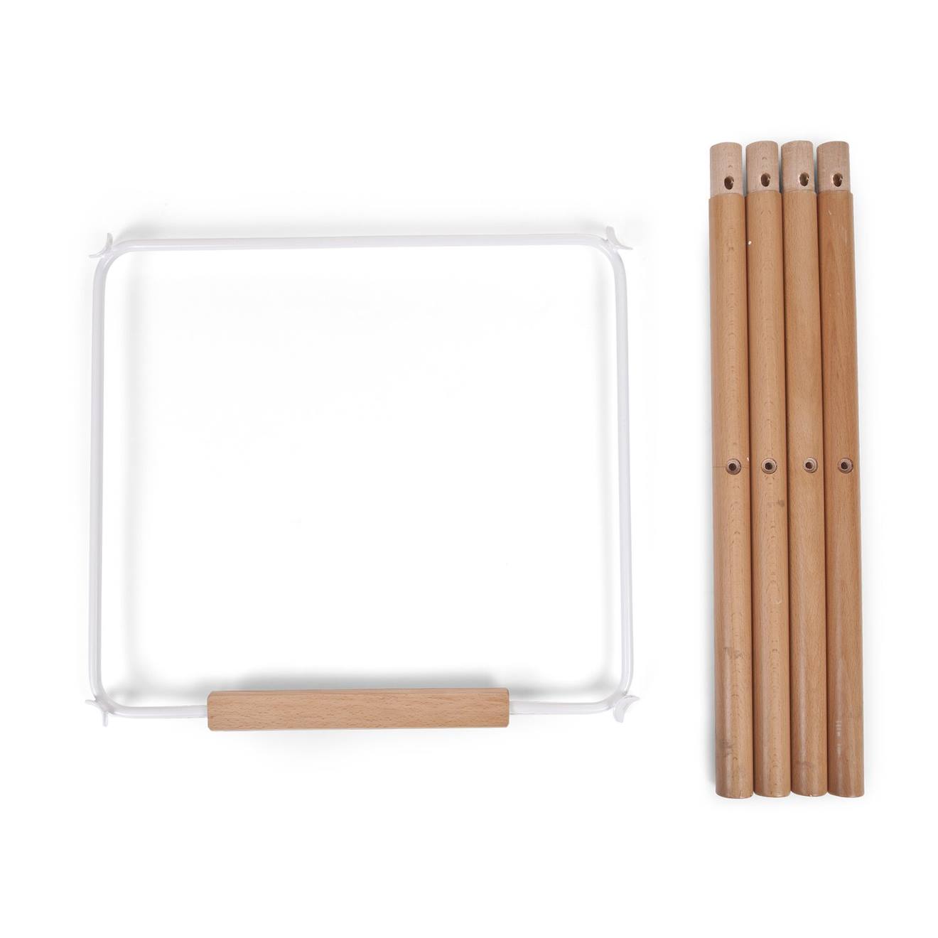 Kit Pieds + Repose Pieds Pour Chaise Haute Evolu Extra Beige Et Blanc