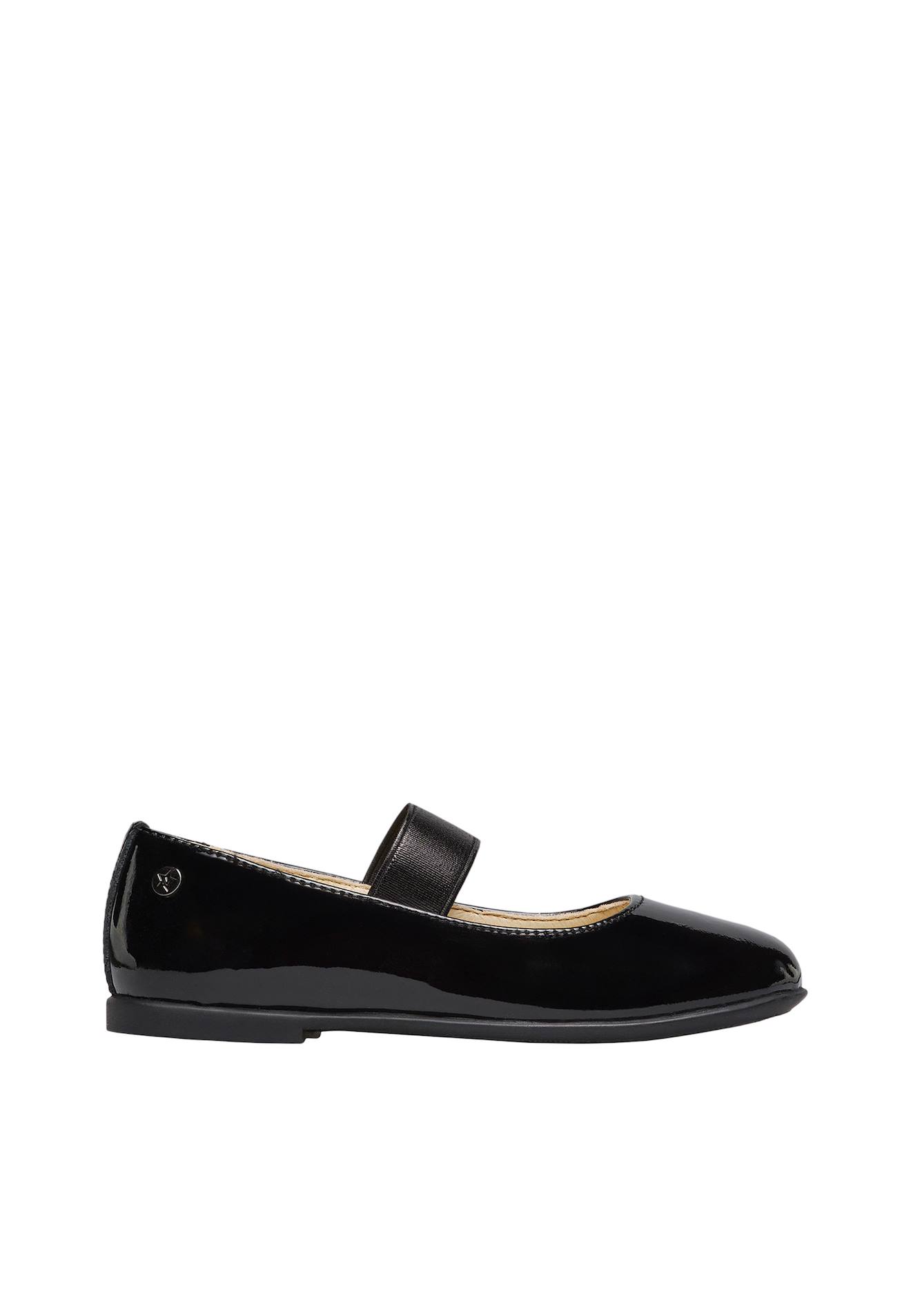 Ballerines En Cuir Verni Valy Noir-