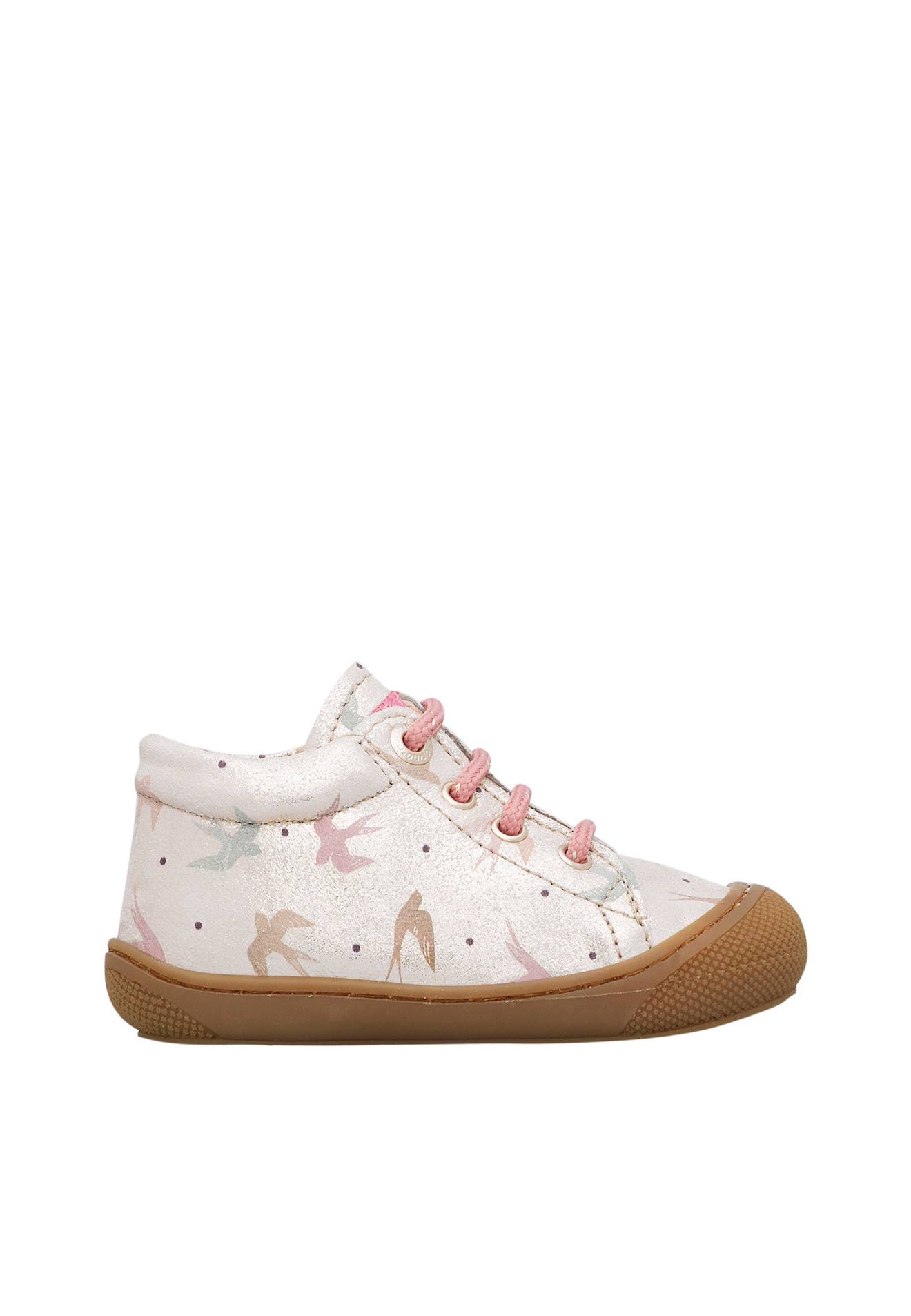 Chaussures Premiers Pas En Cuir Cocoon Platine-