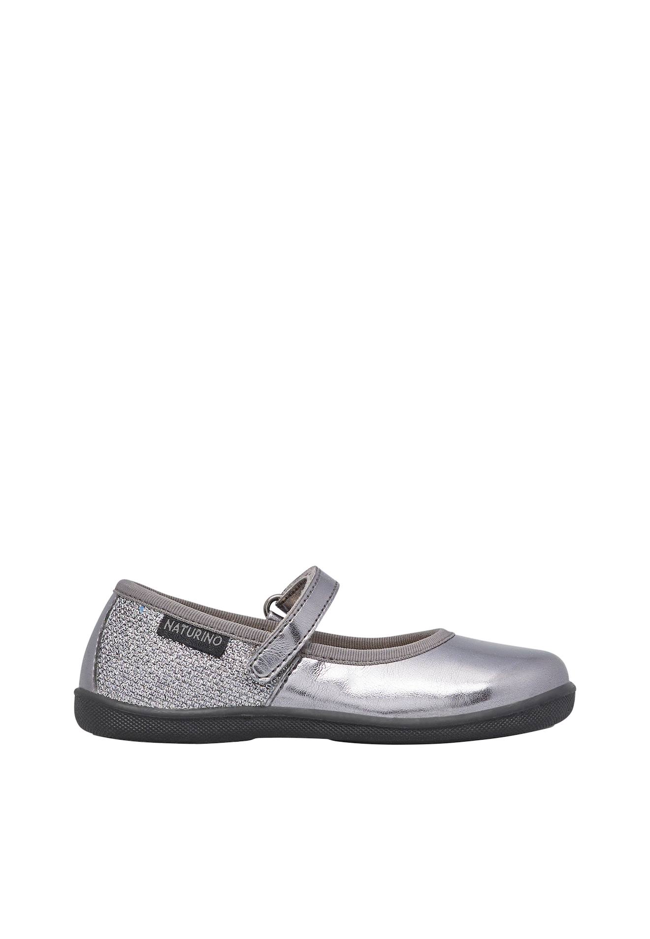 Ballerines En Cuir Et Tissu Frollik 2 Gris-