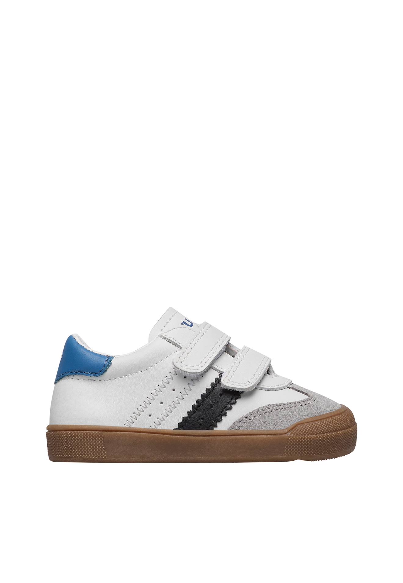 Baskets En Cuir Et Suède Riby Vl. Blanc-gris-