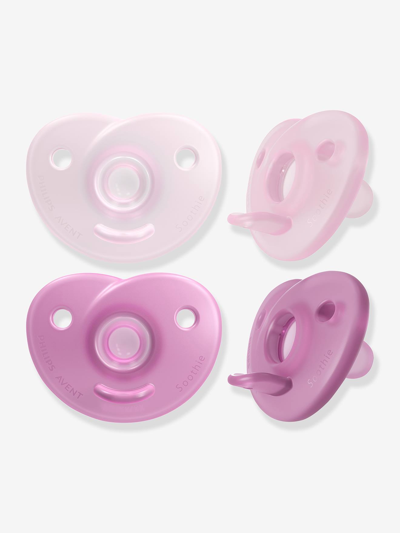 Sucettes Soothies 0-6M x2 PHILIPS AVENT rose