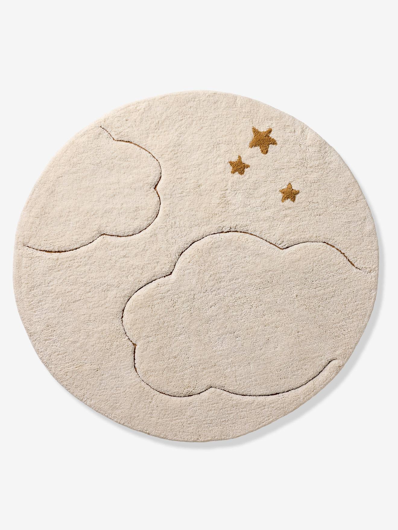Tapis rond Nuage beige (Vertbaudet) - Image 1