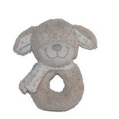 Jouet-Hochet chien beige