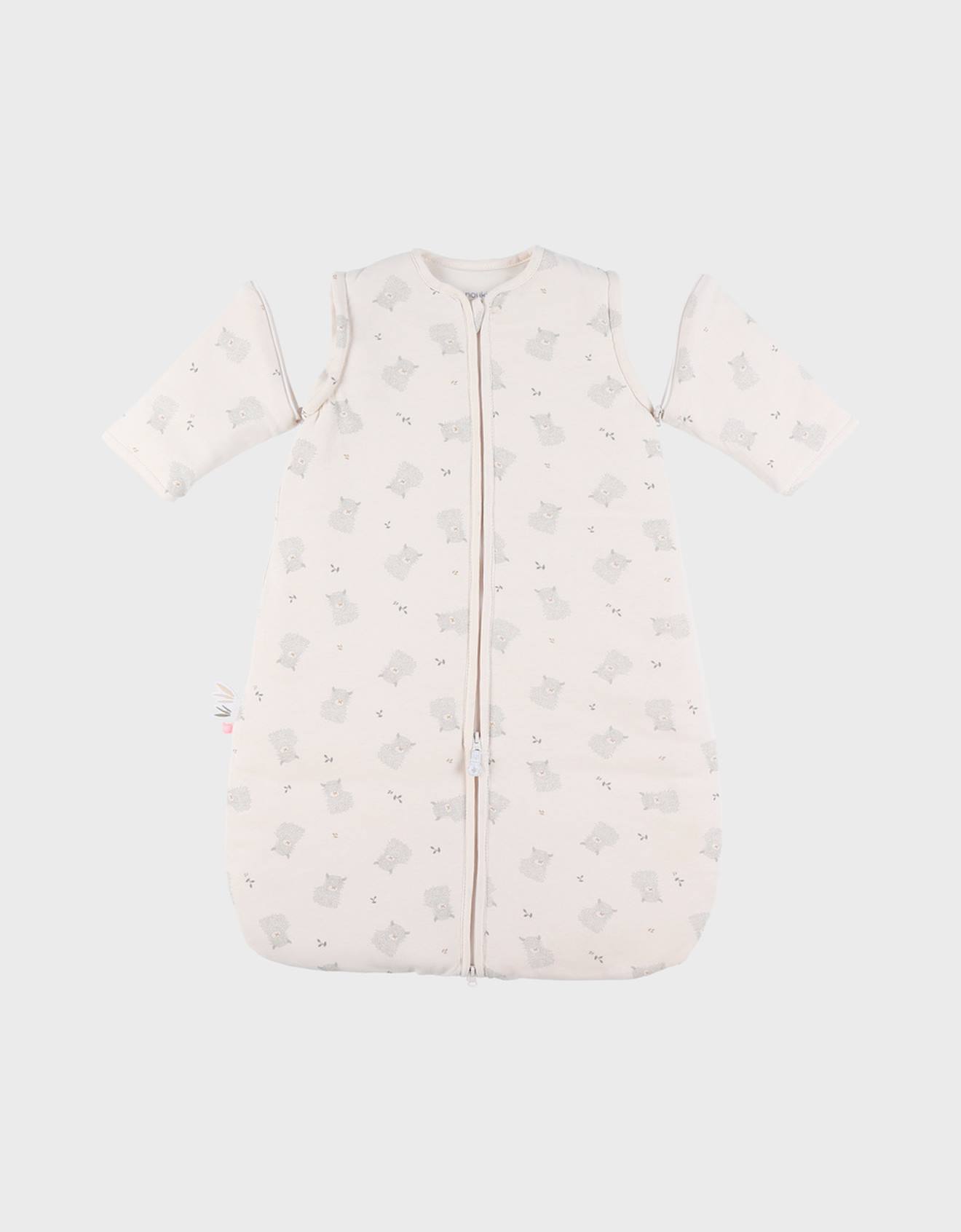 Gigoteuse manches amovibles gaze de coton bio ecru