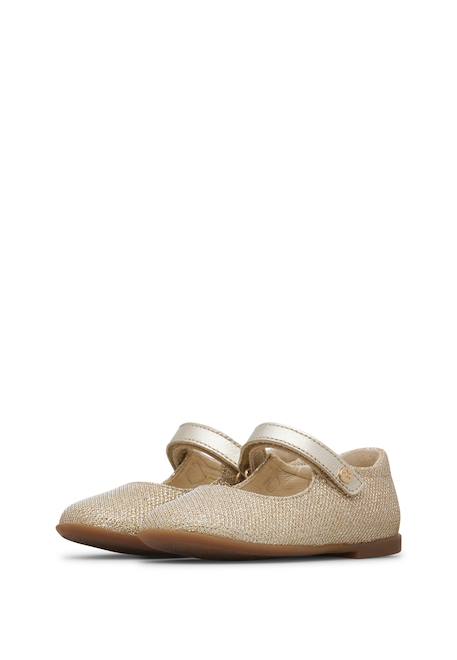 Ballerines en cuir et tissu darling Platine- 5 - vertbaudet enfant 