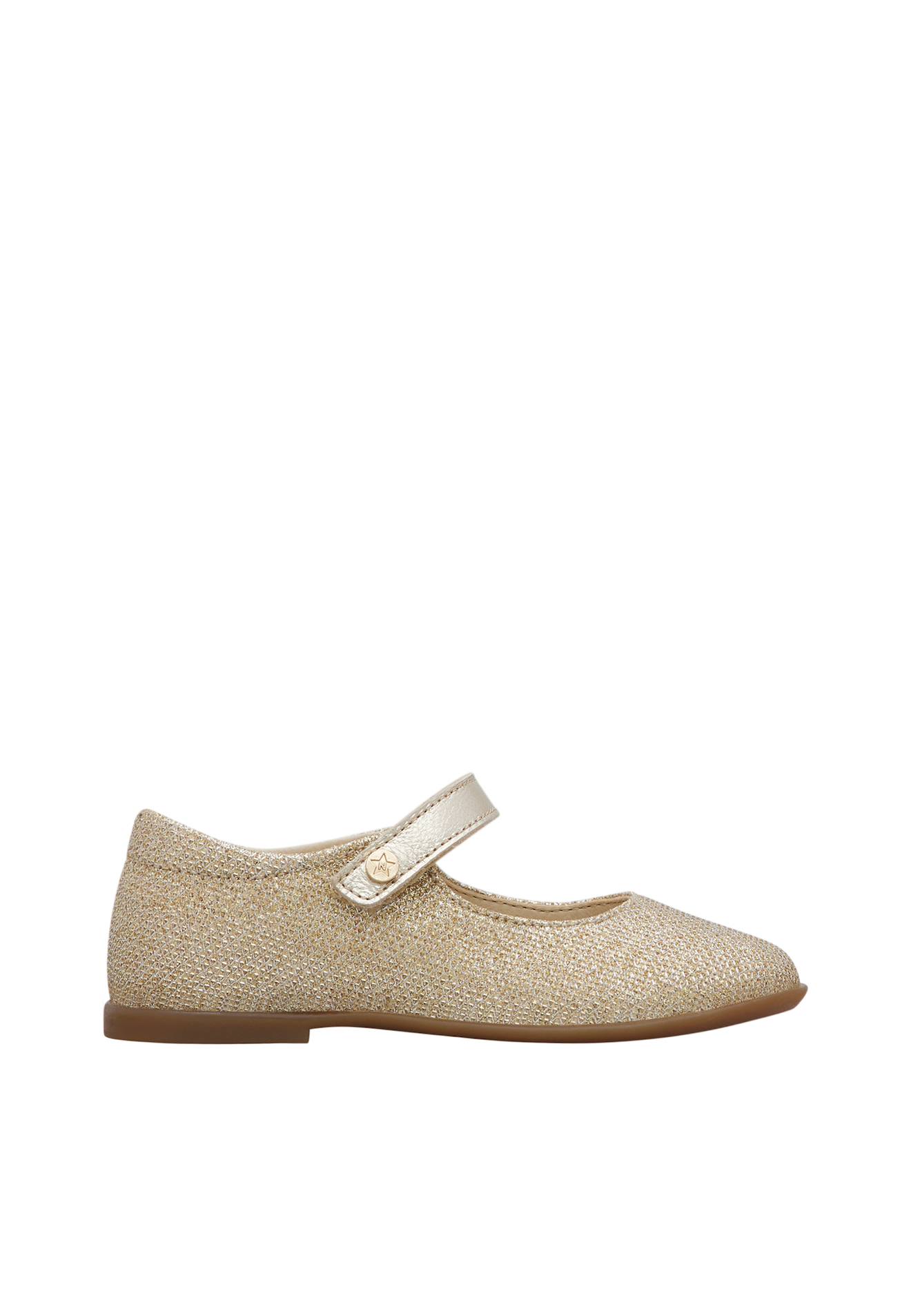 Ballerines En Cuir Et Tissu Darling Platine-