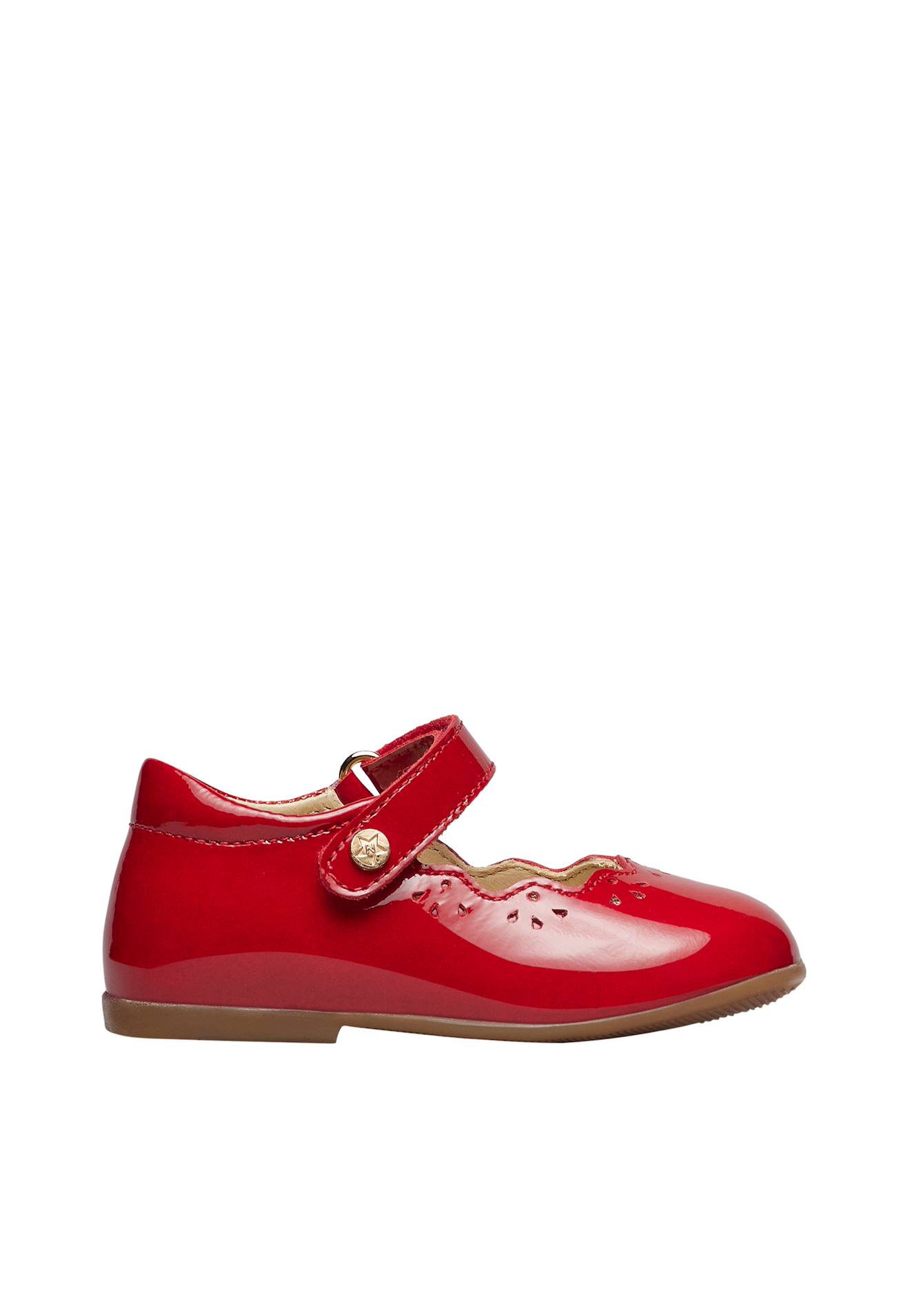 Ballerines En Cuir Verni Olya Rouge-