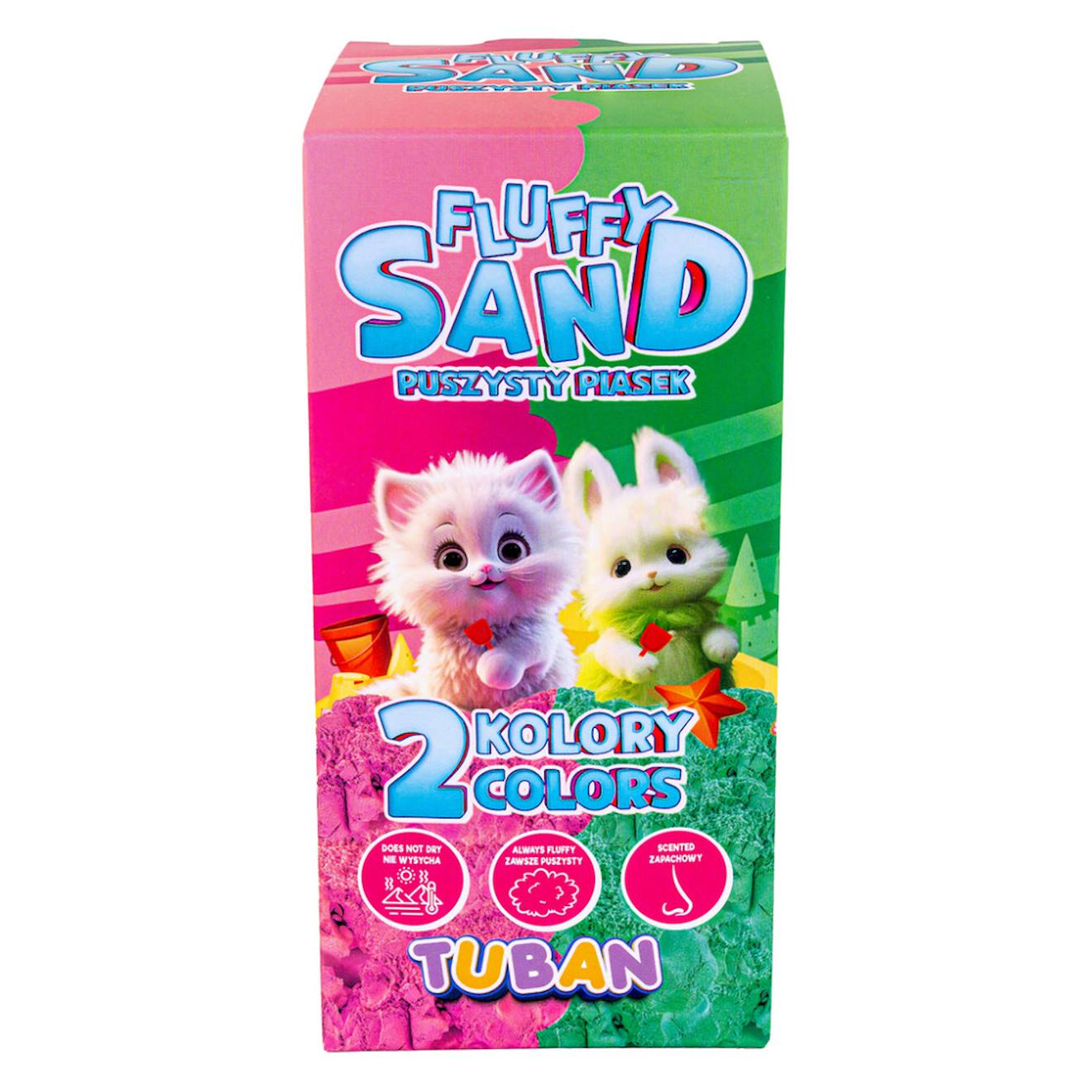 Set De Sable Fluffy Rose Et Vert - Kit Créatif Multicolor
