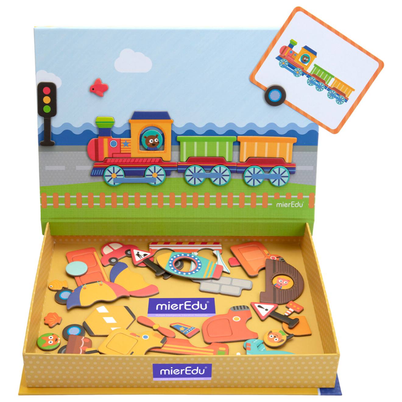 Mallette Magnétique Éducative 57 Aimants – Jeu Créatif Et Nomade Pour Enfants Multicolor
