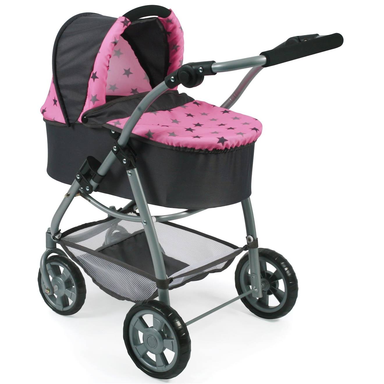 La Poussette Combinée 3 En 1 Emotion all In Pour Poupons Noir Et Rose