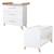 Chambre bébé évolutive 2 pièces avec soft-close LEON Blanc - chêne othello 1 - vertbaudet enfant 