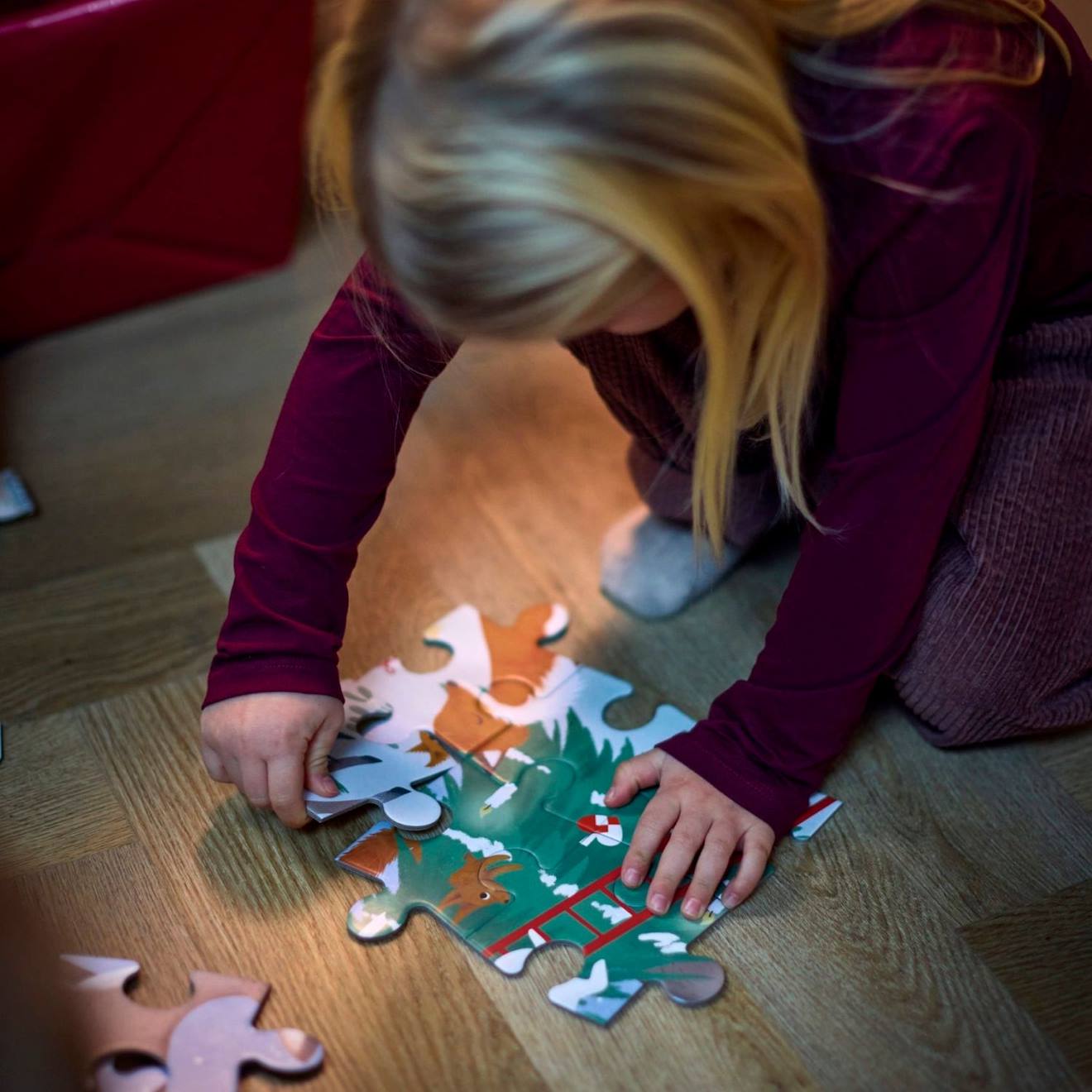 Puzzle Noel 30 Pièces, Dès 3 Ans Vert, Marron, Blanc (Filibabba) - Image 3