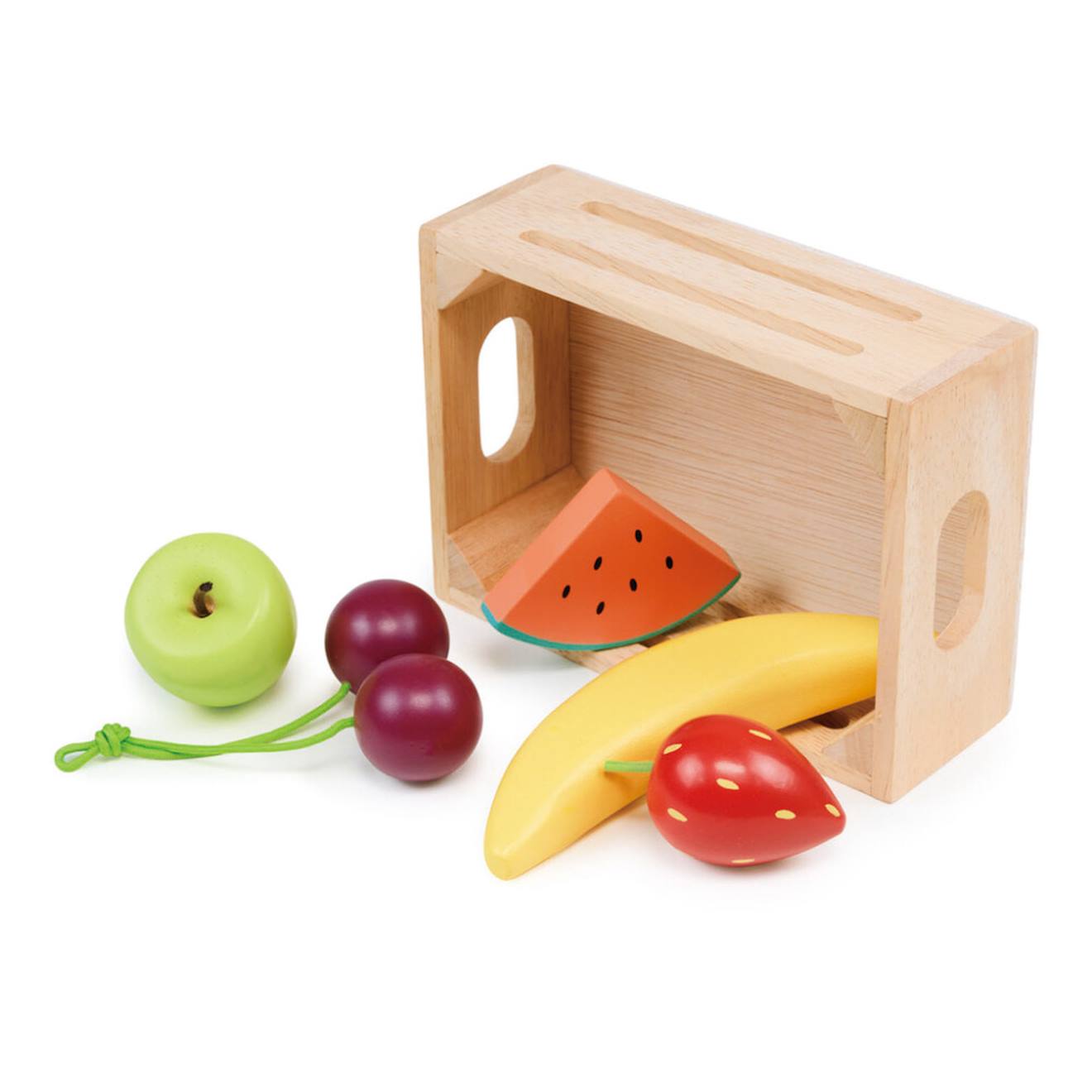 Panier De Fruits En Bois – Jeu De Dînette Pour Enfants Multicolor (Mentari) - Image 2