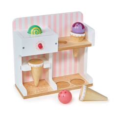 Jouet-Jeux d'imitation-Cuisines et dinette-Mini magasin de glaces en bois – Jeu d’imagination pour enfants