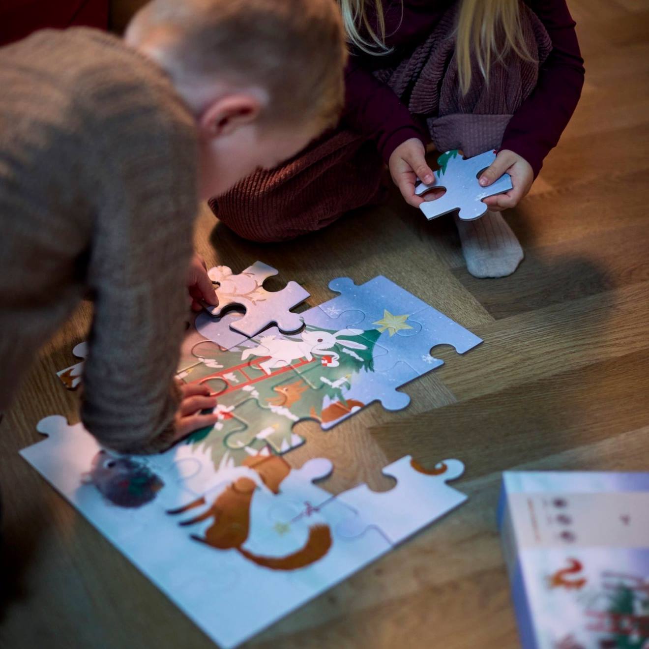 Puzzle Noel 30 Pièces, Dès 3 Ans Vert, Marron, Blanc (Filibabba) - Image 2