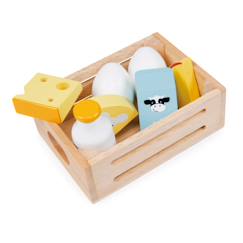 Jouet-Panier petit-déjeuner en bois – Jeu de dînette pour enfants