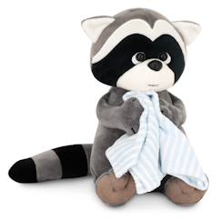 Jouet-Premier âge-Peluche Raton laveur avec serviette 20cm – Life Collection
