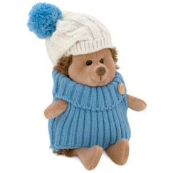 Jouet-Premier âge-Peluche Hérisson avec chapeau blanc et bleu – Life Collection