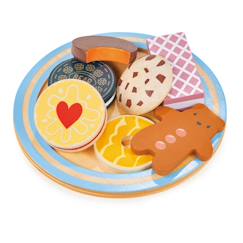 Jouet-Assiette de biscuits en bois – Jeu de dînette pour enfants