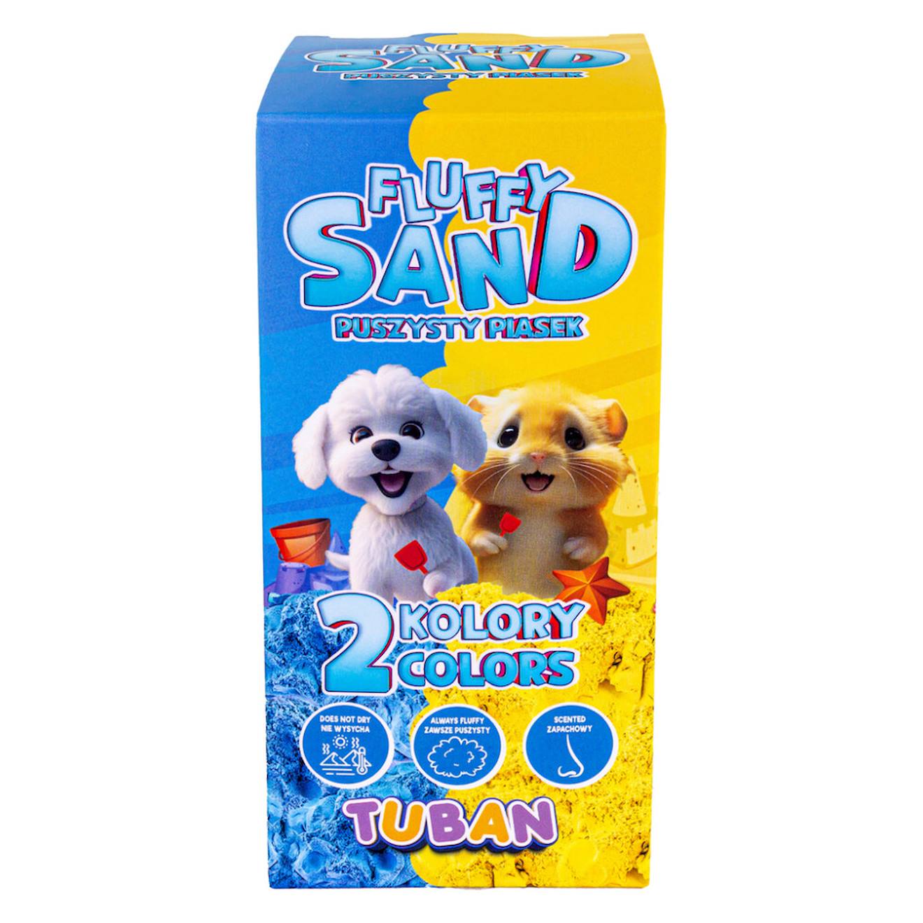 Set De Sable Fluffy Bleu Et Jaune - Kit Créatif Multicolor