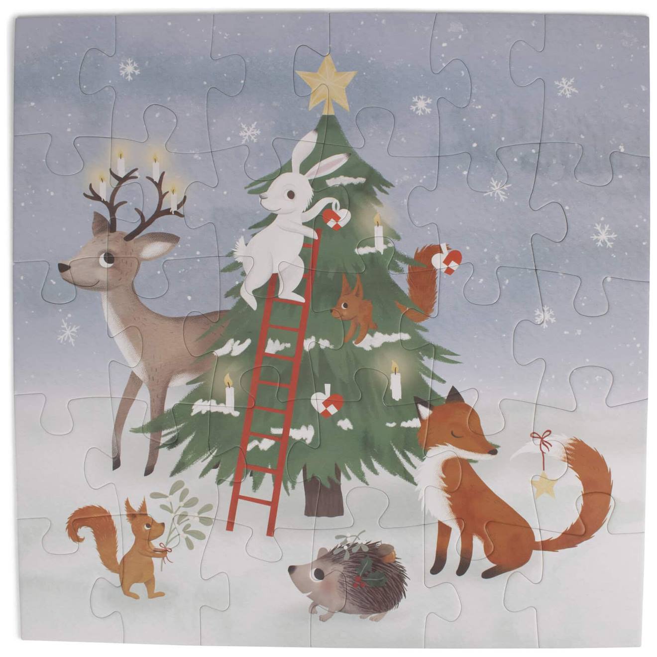 Puzzle Noel 30 Pièces, Dès 3 Ans Vert, Marron, Blanc (Filibabba) - Image 1