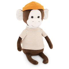 Jouet-Premier âge-Peluches-Peluche singe avec bonnet orange 25 cm