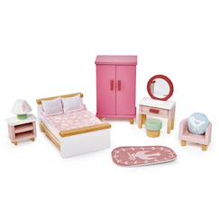 Jouet-Chambre à coucher pour maison de poupée