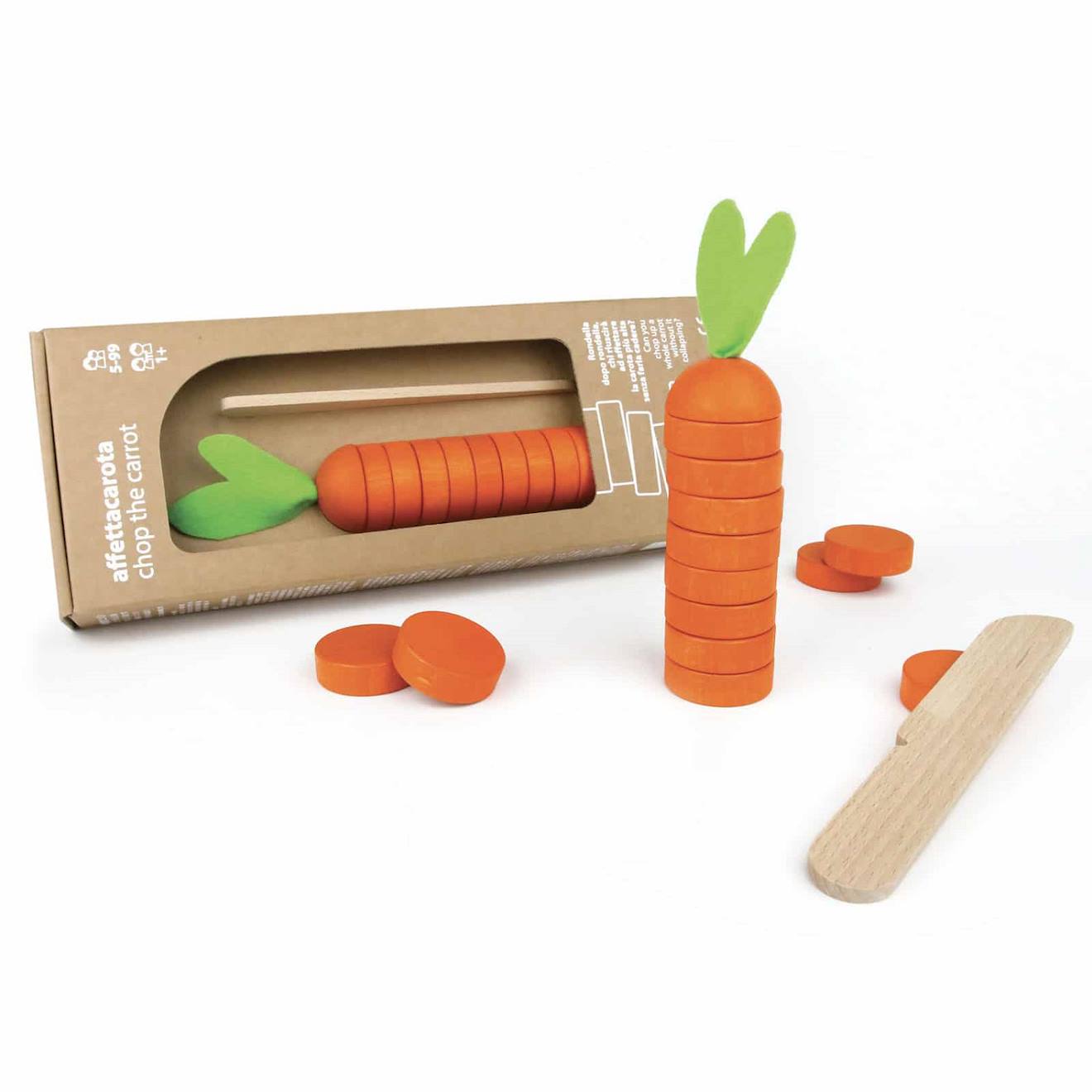 Jeu En Bois Coupe La Carotte Orange