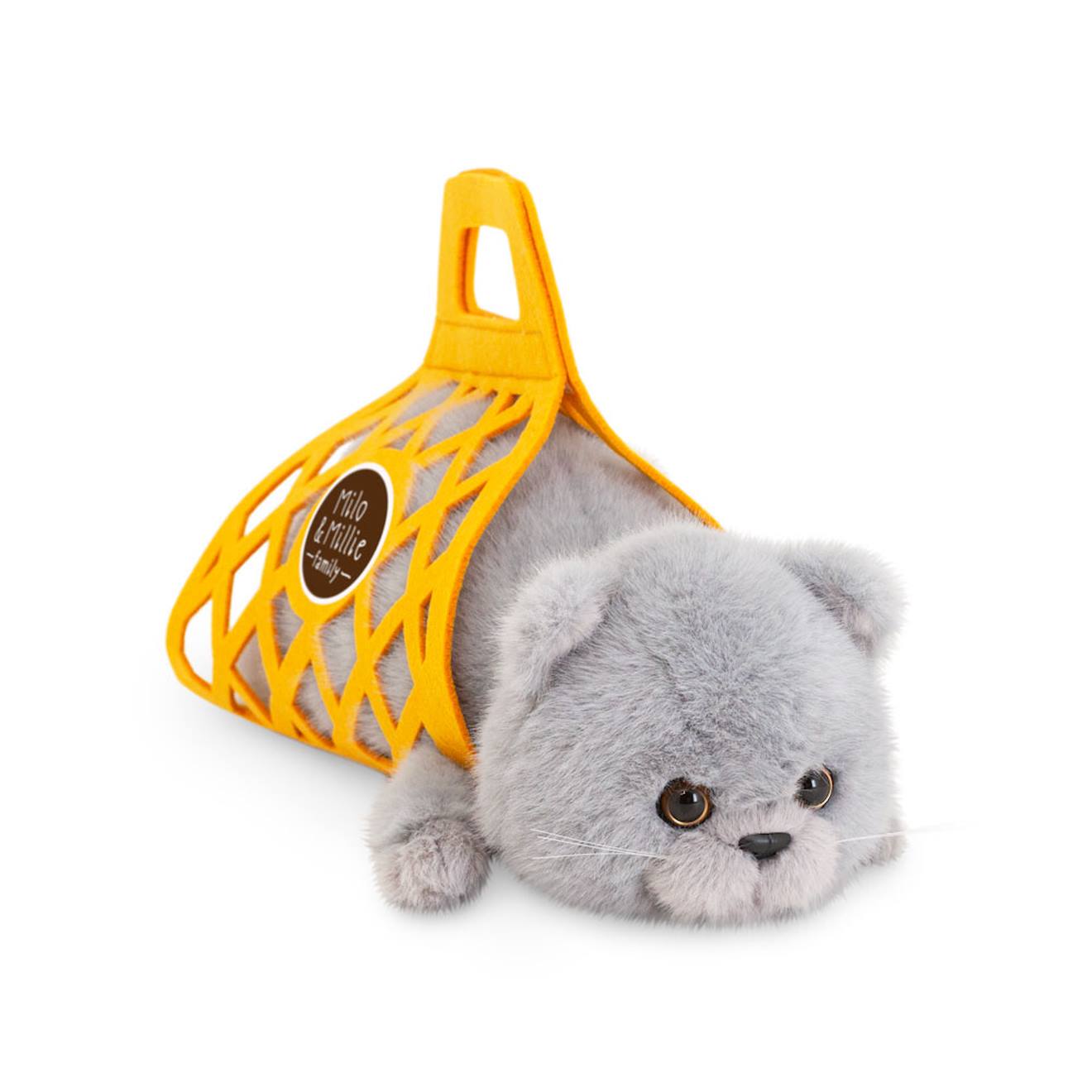 Peluche Chat Gris 35 Cm Grey