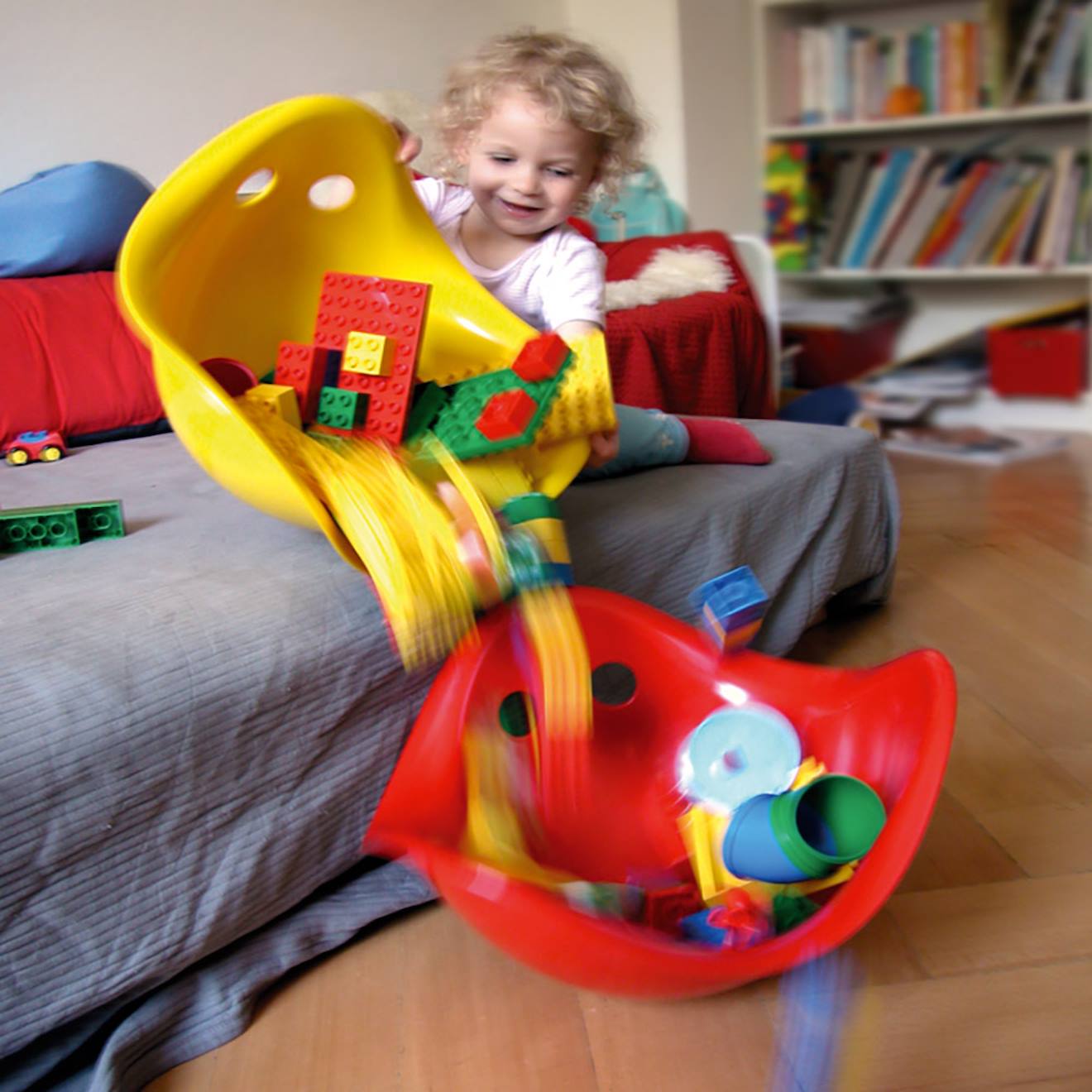 Bilibo Jeu D'équilibre, Jouet De Motricité Pour Enfants Rouge (Moluk) - Image 1