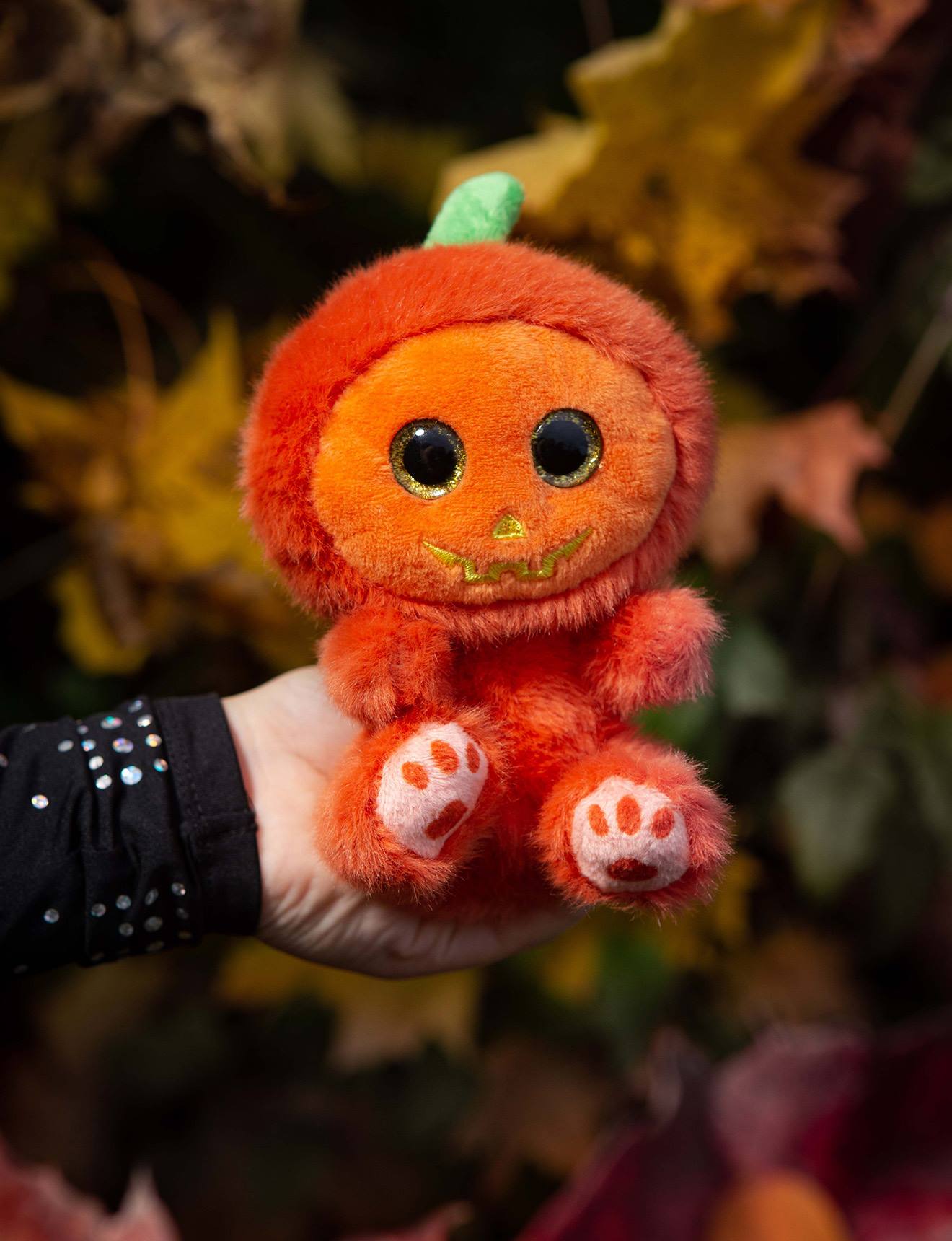 Peluche Citrouille En Tissu Doux - 12x12x10 Cm - Décoration Halloween, Thanksgiving, Maison Ou Cadeau Enfant