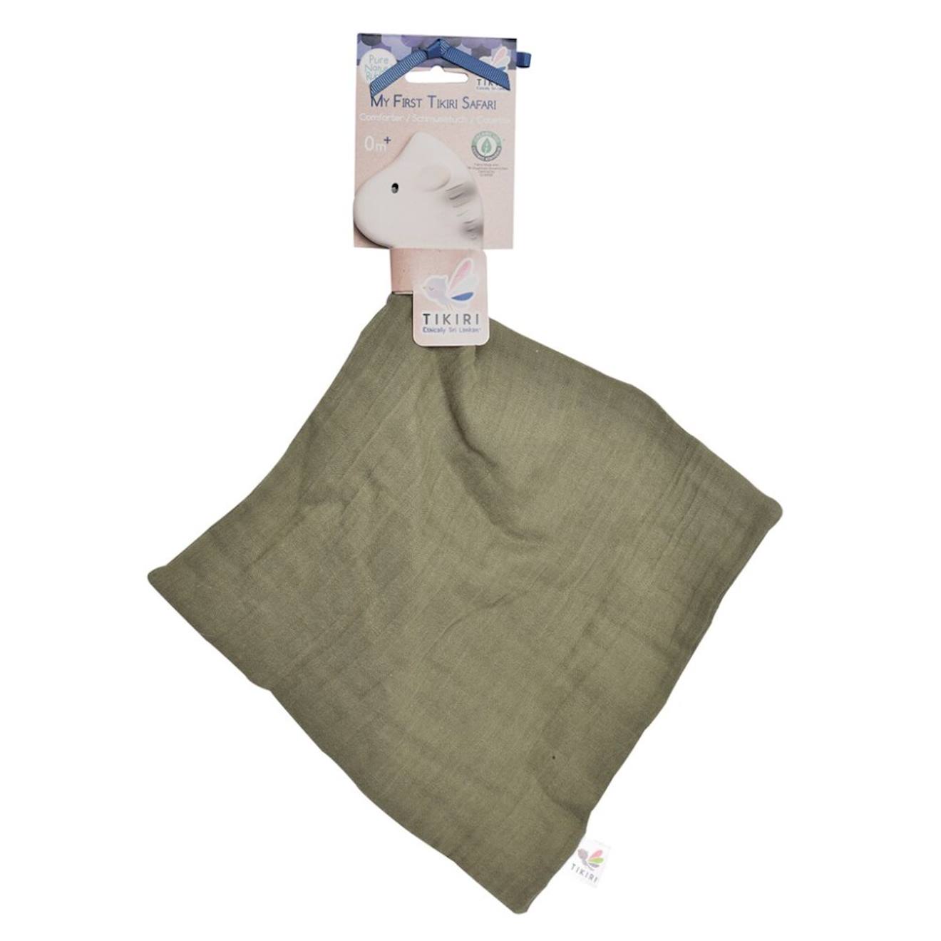 Doudou Zèbre Câlin Avec Jouet De Dentition Pour Bébé Vert (Tikiri) - Image 1