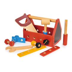 Jouet-Jeux d'imitation-Boîte à outils ludique en bois