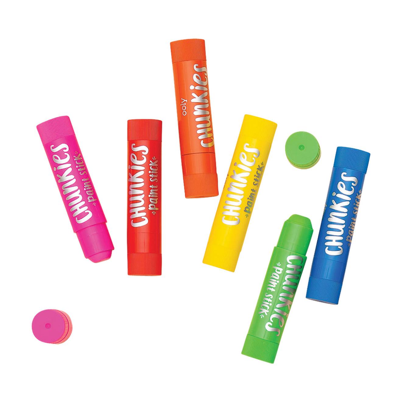 Bâtons De Peinture Chunkies – Set De 6 Couleurs Classiques Lavables Multicolor