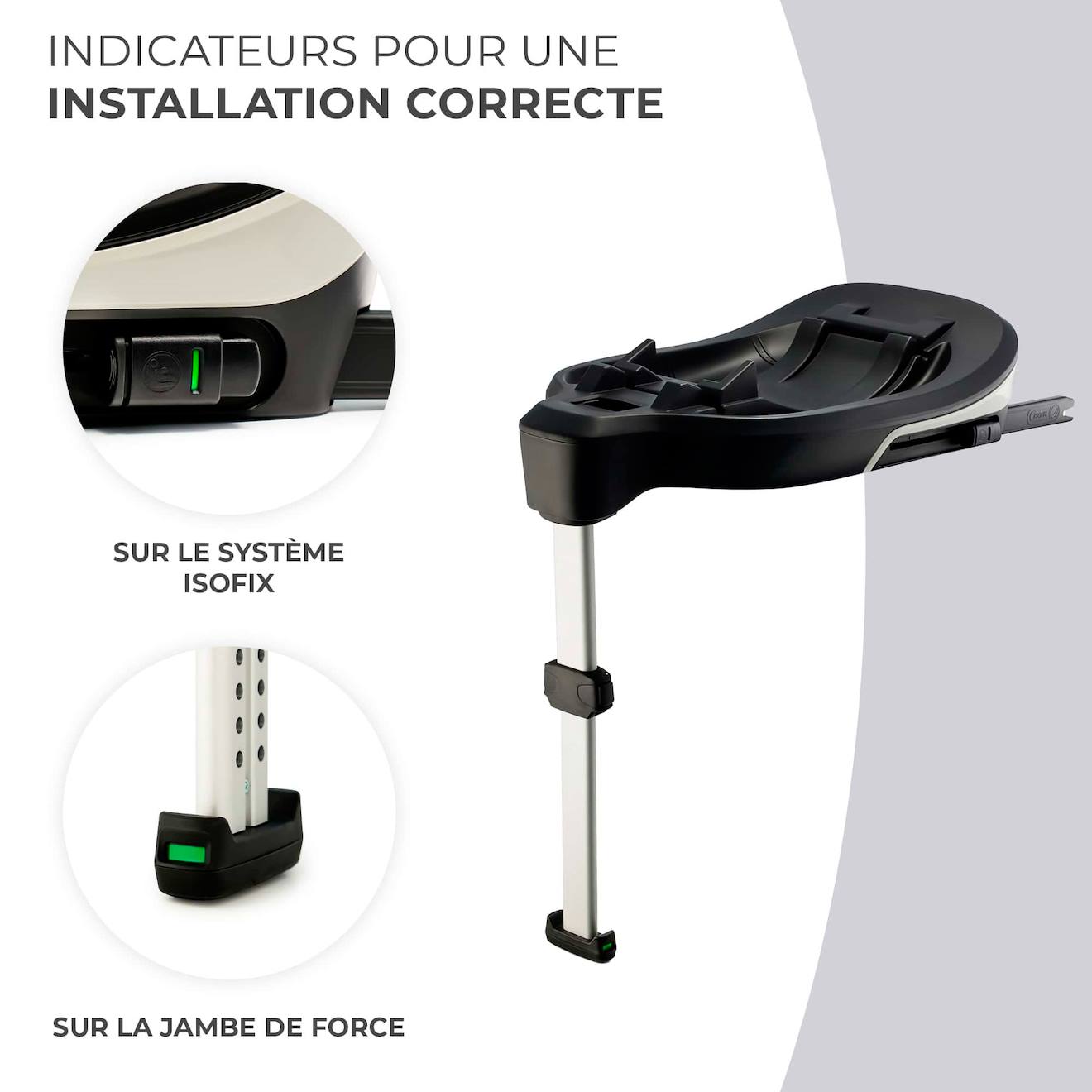 Base Isofix Pour Siège Auto - Installation Rapide Et Sécurisée Noir (Kinderkraft) - Image 1