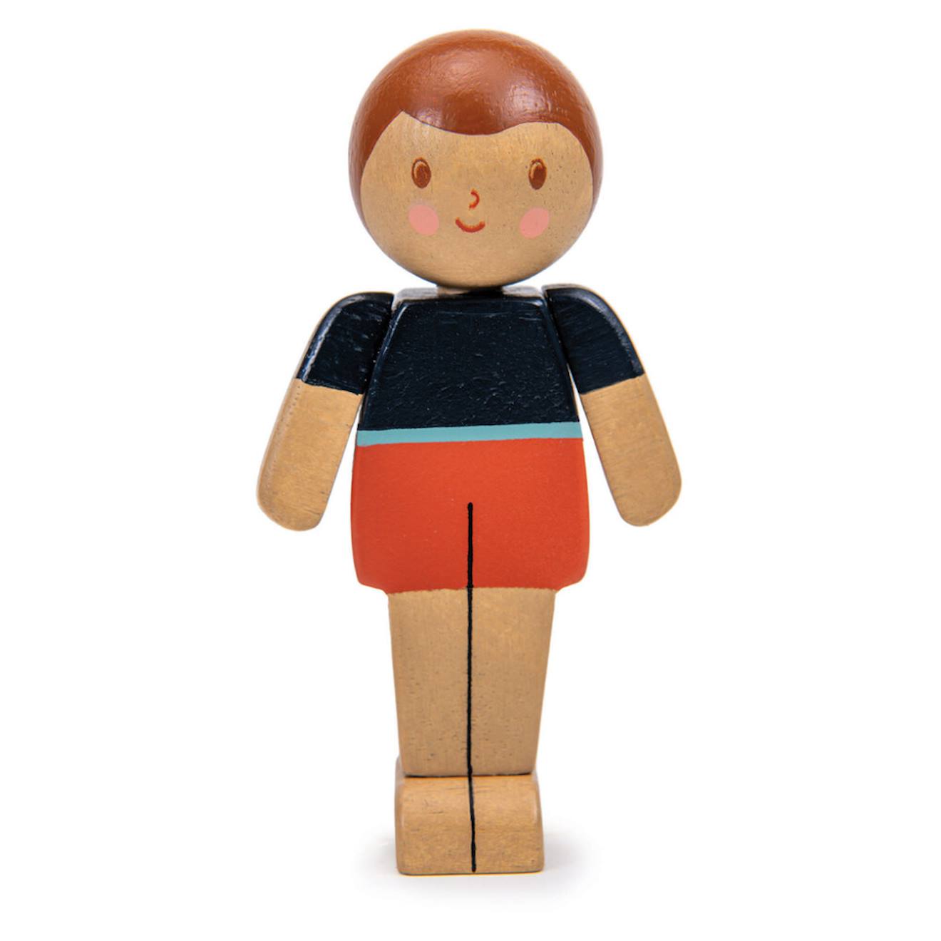Poupée En Bois - Père Multicolor