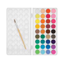Jouet-Activités artistiques et musicales-Set de peinture aquarelle portable – 36 couleurs lavables
