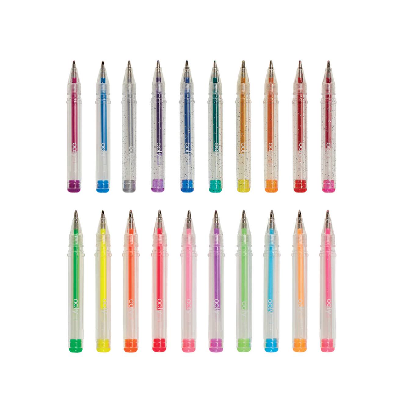Set De 20 Mini Stylos Gel Parfumés Mini Doodlers – Couleurs Pailletées, Néon Et Pastel Multicolor
