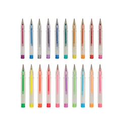 Jouet-Activités artistiques et musicales-Set de 20 mini stylos gel parfumés Mini Doodlers – Couleurs pailletées, néon et pastel