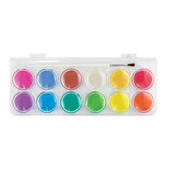 Jouet-Activités artistiques et musicales-Aquarelles nacrées Chroma Blends – Set de 12 couleurs chatoyantes avec pinceau