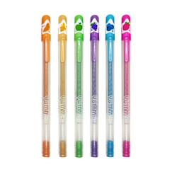 Jouet-Stylos gel métallisés parfumés – Lot de 6