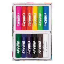 Jouet-Activités artistiques et musicales-Bâtons de peinture Chunkies – Set de 12 couleurs lavables