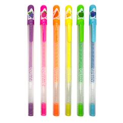 Jouet-Activités artistiques et musicales-Stylos gel néon parfumés aux fruits – Set de 6 couleurs