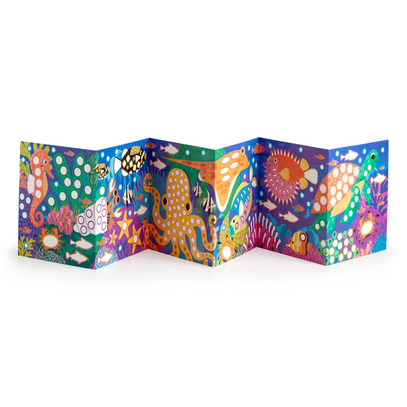 Stickers Avec Affiche Autocollante - Vie Marine - 200 Stickers Multicolor